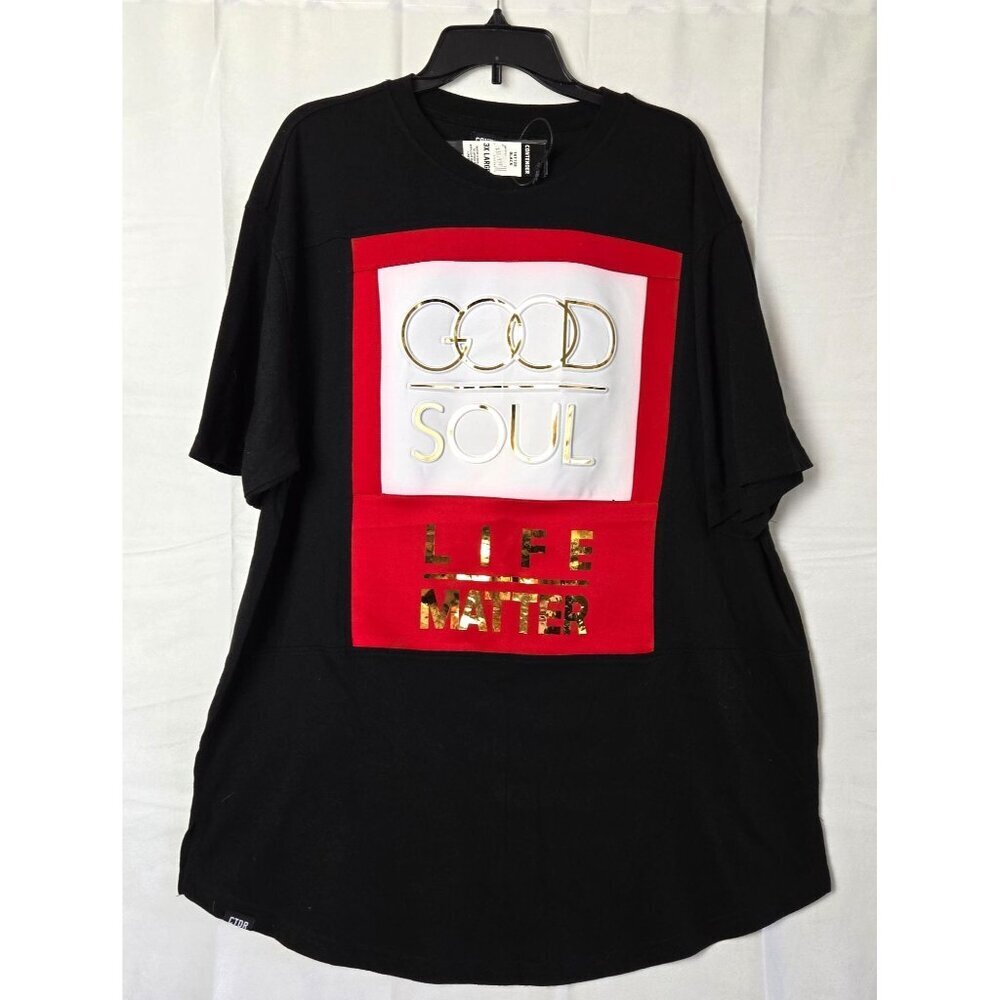 NEW Good Soul Plus Size Gender Neutral T-Shirt Black 3XL Unisex Faith Tee